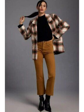 ASKK NY Brown Denim Flare Leg Geek Jean, Size 26, NWT $255